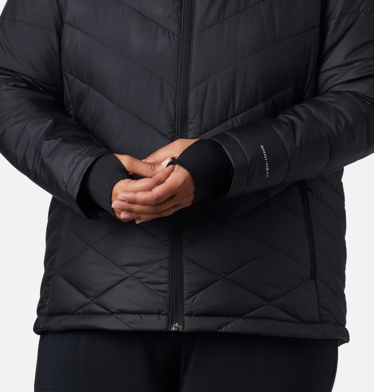 Women's Columbia Heavenly Hooded Jackets Black | Plus Size CA-H1034